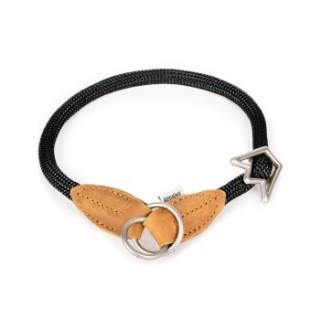 Rudelkönig Zugstopphalsband Emma - Retrieverhalsband schwarz 45 cm