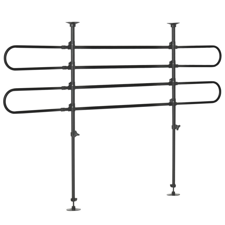 PawHut - Verstellbares Schutzgitter für Haustiere, passend für jedes Auto, Schwarz   Aosom