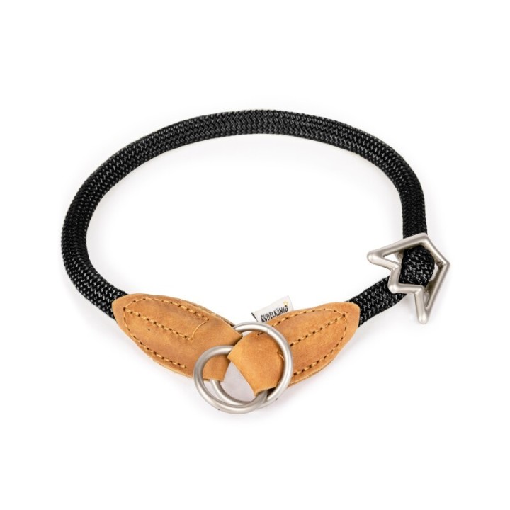 Rudelkönig Zugstopphalsband Emma - Retrieverhalsband schwarz 45 cm