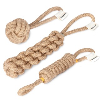 Rudelkönig Seil Spielzeug - 3er Tau Set aus 100% Baumwolle