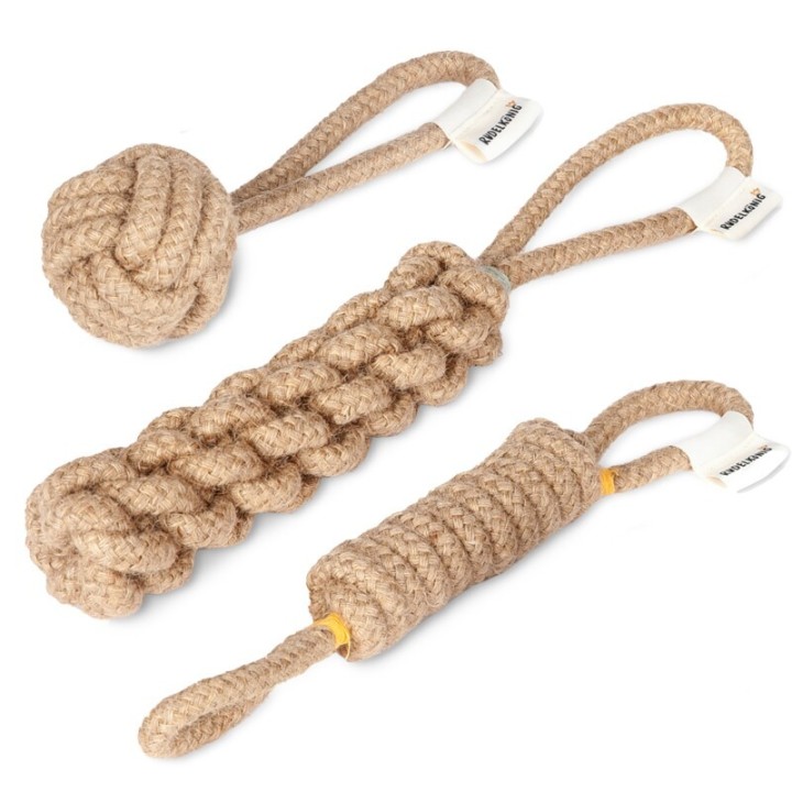 Rudelkönig Seil Spielzeug - 3er Tau Set aus 100% Baumwolle