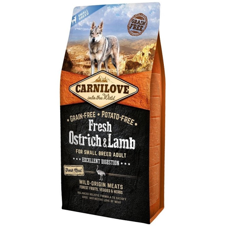 CARNILOVE Hund Fresh Small Breeds Ostrich & Lamb 12 kg (2 x 6 kg)