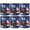 BRIT Premium 6x800 g Natürliches Truthahn- und Leberfutter für Welpen