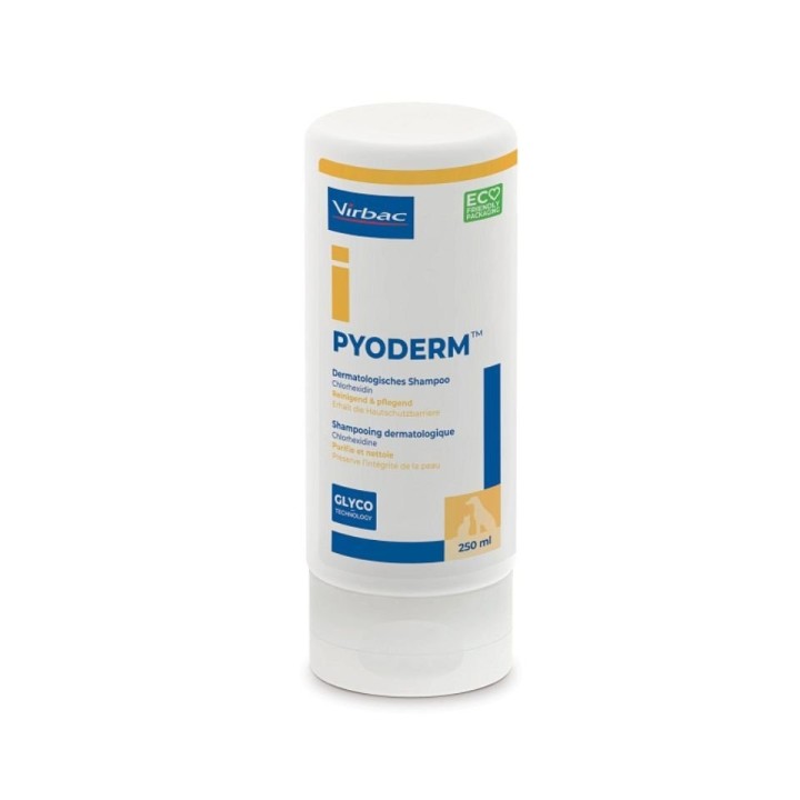 VIRBAC Pyoderm Chlorhexidin antibakterielles dermatologisches Shampoo 250 ml