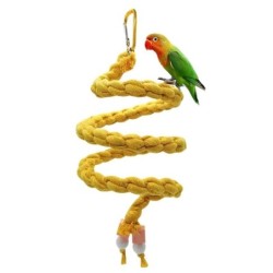 Vogelspirale Baumwollseil Klettern Stehendes Spielzeug Vogelkäfig Zubehör für große mittelgroße kleine Papageien small rot