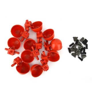 10Pcs Huhn Geflügel Trinker Waterer Wasser Schüssel Tasse Trinkwasser Werkzeug Käfig Zubehör