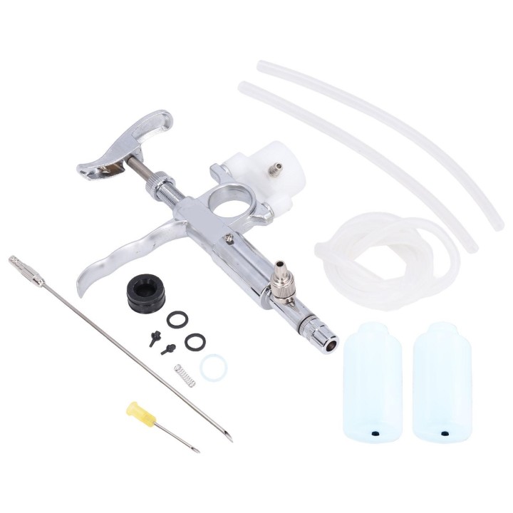 5ML Vieh Kontinuierliche Spritze Einstellbare Tier Injektor mit Flaschen für Rinder Schwein