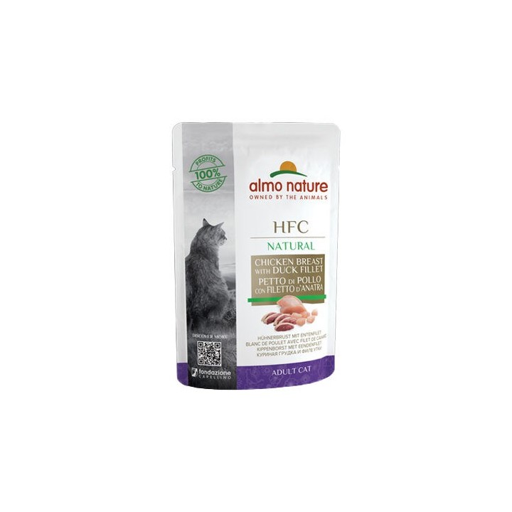 Almo Nature HFC Raw Pack Hundefutter - Frischebeutel - Hühnerfilet - 24 x 55 g