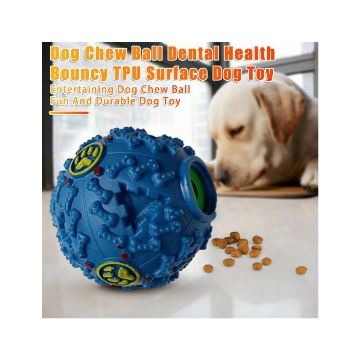 Hundeball mit Kichergeräuschen, Kauball für Haustiere, Spielzeug für aggressive Kauer, interaktiver quietschender Wackel-Hund