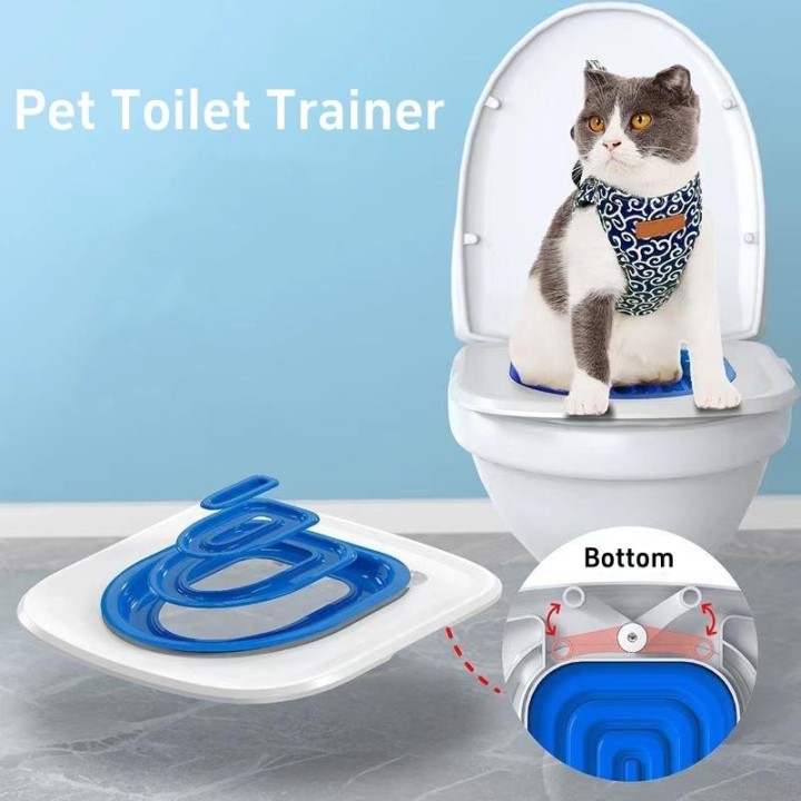 1 Set Katzentoilettentrainingswerkzeuge Wiederverwendbare Katzen Hunde Töpfchentrainer Katzenkottrainingsartefakt Haustierrei