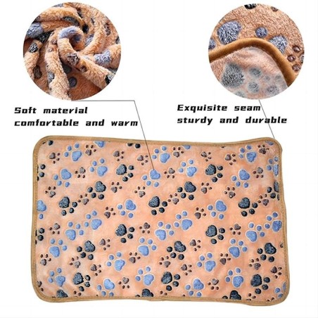 Haustierbettmatte, süßes warmes Bezugshandtuch, handgefertigt, weiche Fleecedecke für Katzen und Hunde, für kleine, mittelgro