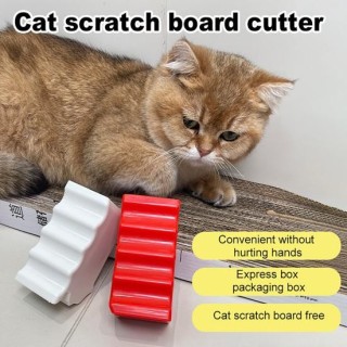 Katzenkratzbrett-Schneider, 3D-gedrucktes Kartonstreifen-Werkzeug, handgeführter Schiebeschneider in Katzenform zur Herstellu