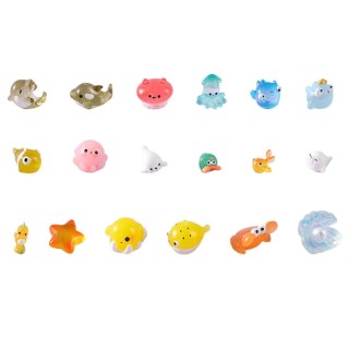 Generisches Aquarium-Ornament, Miniatur-Meer, Set mit 18 Meerestierfiguren, niedliche Fischtank-Figuren, Objekte, Zubehör, zu