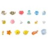 Generisches Aquarium-Ornament, Miniatur-Meer, Set mit 18 Meerestierfiguren, niedliche Fischtank-Figuren, Objekte, Zubehör, zu
