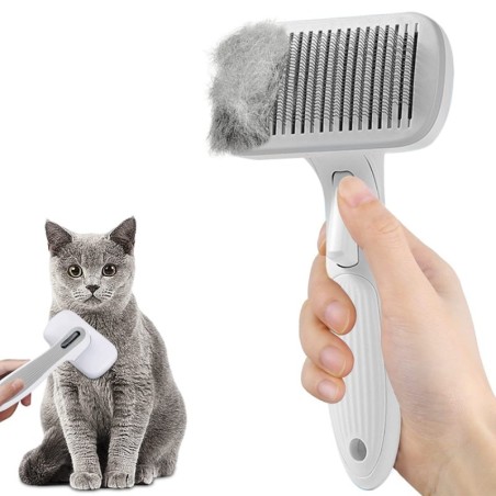 Haarentfernung für Hunde und Katzen, Zupfbürste, Pillenentfernung, für Hunde und Katzen, kurzes und langes Bürstenset, Bürste