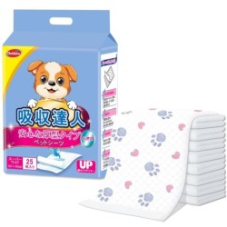 Dellion Pet Super 25 Stark desodorierende Katzentoilette, sofortiges Wasser, geruchsneutral, superbreit, 60 x 25 Blätter, bre