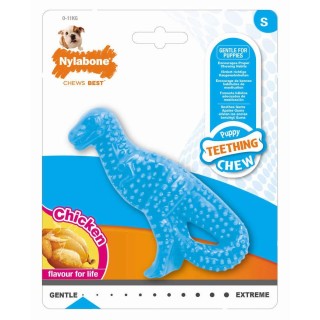 Nylabone Puppy Dental Dinosaur Puppy Dinosaur Kauspielzeug mit Hühnergeschmack [Artikel]