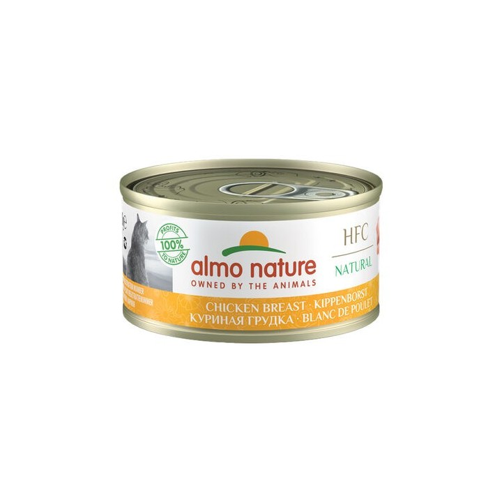 Almo Nature HFC 70 Natural Katzenfutter - Dosen - Hühnerbrust - 24 x 70 g