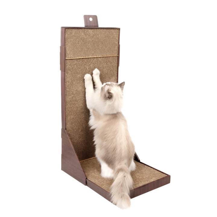 Pet Prime Katzenkrallenschärfer, Wandschutz aus Karton, Krallenschärfer, Garigari-Wandkratzer, vertikaler Katzenkratzbaum bra