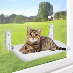 Katzenhängematte für Katzenfenster, Saugnapf-Typ, selbstklebend, Tragkraft, faltbar, für Katzenfenster, für alle Katzen, Häng
