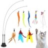 Set Katzenspielzeug Katzenspielzeug Katzenspielzeug Katzenspielzeug ausziehbare Angelrute Saugnapfspielzeug Katzenspielzeug A