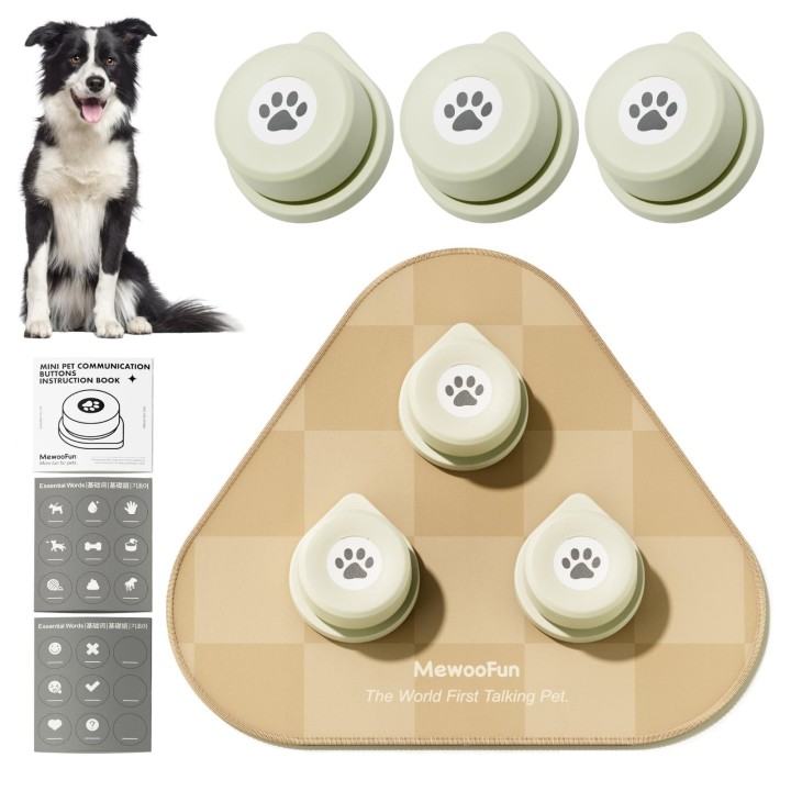 MEWOOFUN Hundeaufnahme 3 Mini für kleine Gespräche, Sprachkommunikation, Disziplin, Haustier, pädagogisches Lernen, kommt mit