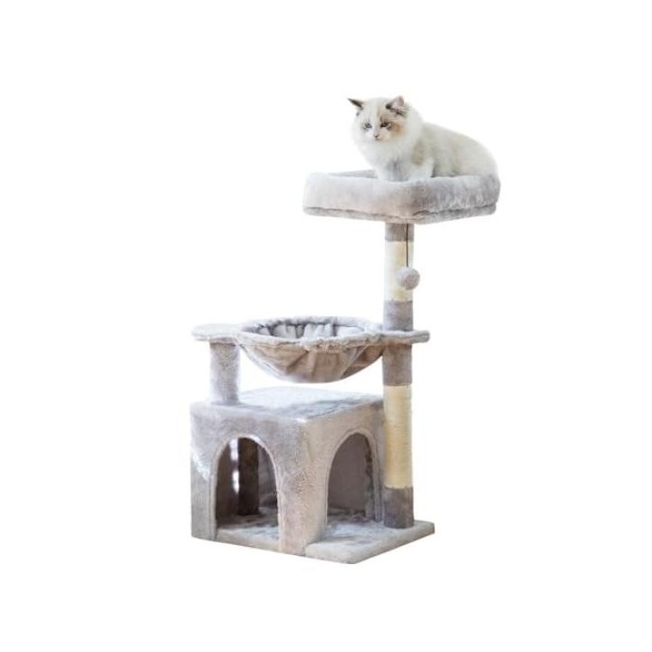 Katze Mini Katze Mehrere Katze Katze Natürlicher Hanf Raum Beseitigt Mangel an Höhe Hellgrau [Fuyumoe] Turm, Turm, Niedrig, K