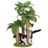 LEMONDA Kanna Katzenkratzbaum mit Bommel, Krallen, Krallenabstand, Höhenverstellung, Breitenverstellung, Spielzeug, Schärfen,