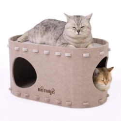 NATUYA Krallenschärfendes Katzenbett, Spielzeughaus, Katzenbett, Katzenhaus, Stressabbau, Verbessert Bewegungsmangel, Katzens