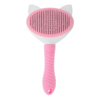 CAPASTEC Pet One Push Cat Dog Bürste, sanft zum Fell, lang, kurz, für Hunde und Katzen, für Pilling, Rosa, Art, Bürste, Bürst