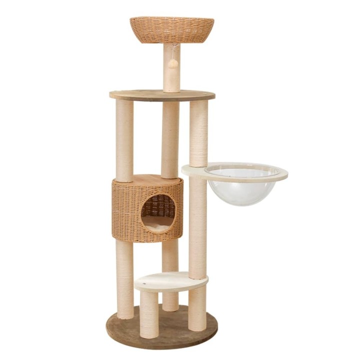 2024 Neues Modell Katze Natur Groß Gummi Innen Mehrfach Inklusive Beobachtung Katze Klar Mittel Krallenhöhe Stabil [Nanani Li