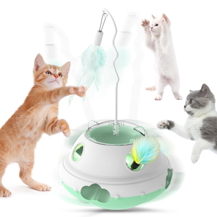 Katze Pawaboo Elektrische Katze 3in1 Elektrische Katze Katze Angeln Haustier Pole Fütterung Haustier Spielbrett Geschwindigke