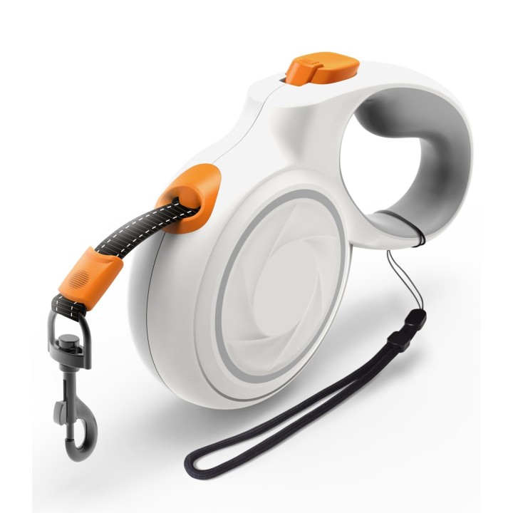 BEXMON Ausziehbare Hundeleine, Hunde unter 3 m, Hundeleine, Hundeleine zum Spazierengehen, kann mit einer Hand bedient werden