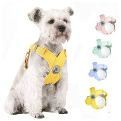 Fapayeep Hundegeschirr, Hundetorso-Halsband für sehr kleine Hunde, Welpen, mittelgroße Hunde, weich, niedlich, einfach an- un