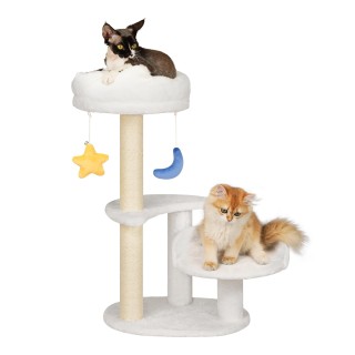 Meecal Mini-Katzenraum, inklusive Krallenschärfer, leicht zu beladen, für den Innenbereich geeignet, leicht zu montierender T