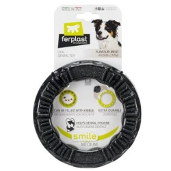 Zahnspielzeug für Hunde, Smile M, Schwarz, für mittelgroße Hunde, Spielzeug, Zahnpflege, langlebig, unzerbrechlich, robust, K