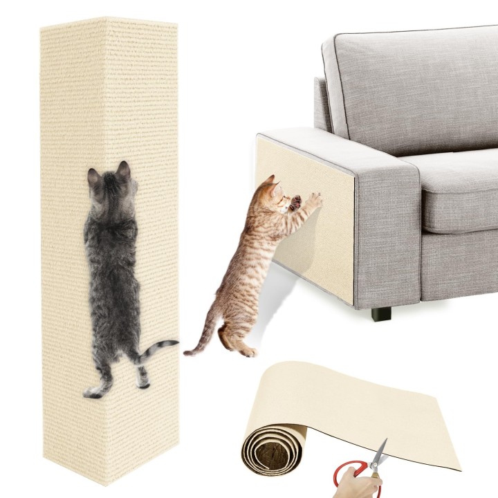 Pawaboo Katzenkrallen, Katzenkrallenschärfer, Vorbeugung gegen Katzenkratzen, Krallennagel, 40 x Katzenkratzstange, Katzentur