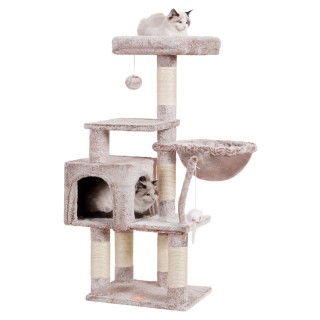 Heybly Mini-Katzenturm, ideal für Kätzchen und kleine Katzen, ultraleicht, aus Hanf, Krallenschärfen, Höhe: Hellbraun, HCT004