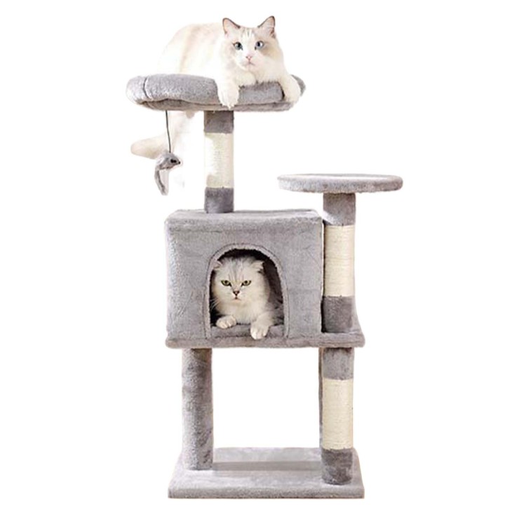 ISHARE Katzenkratzbaum, breit, mehrere große Räume, leicht zu installieren, für Lichtturm, Stationär, Werkzeug, Treppe, Bett,