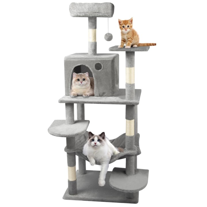 Katzenturm für große, schlanke Katzen, stationäre Katzenbeobachtung, lindert den Mangel an natürlichem Hanf, Kratzen, leicht