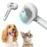 PAKESI Dampfbürste für Haustiere, runder Kopf, Perlenbürste, entfernt sanft verfilztes langes und kurzes Haar, Kamm für Katze
