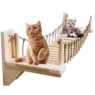 Umora Katzenaufhängung aus Holz für Katzen, Stressmangel, leicht zu montieren, Turm, Brücke, Bett, Spielplatz, Hängematte, Li