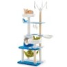 GYMAX Katzenturm, Höhe 165 cm, Katzenturm, Katzenhaus, Katzenzimmer für Katzen, stationär, mehrere Katzen, Aussichtsplattform