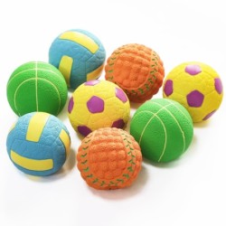 SCHITEC Hundespielzeug Ball mit Geräusch von Durchmesser Kauen Mangel an Stress Pädagogisch Geeignet für Kleine Mittelgroße H