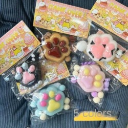 Klebrige Katzenkralle Quetschspielzeug Weiches Relief Entspannen Spielzeug Geschenke Dekomprimieren Kneifen Katzenpfote weiß