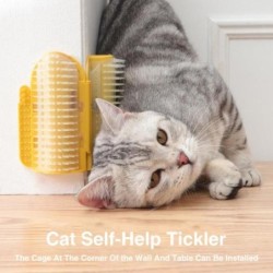 Katze Selbst Groomer Paste Installation Entfernen Haar Reinigung Weichen Bürstenkopf Spitz Massage grün