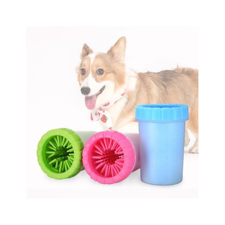 Yousheng Haustierpfotenreinigerbecher, Silikonpfotenreinigungseimer, tragbarer Hundepfotenreiniger, Haustier-Schlammfußreinig