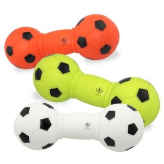Dingdong Pet Fußballknochen-Latexspielzeug, 14 cm, 3-teiliges Set, gemischte Farben, 1 Set