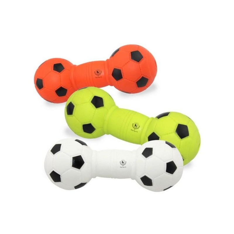 Dingdong Pet Fußballknochen-Latexspielzeug, 14 cm, 3-teiliges Set, gemischte Farben, 1 Set