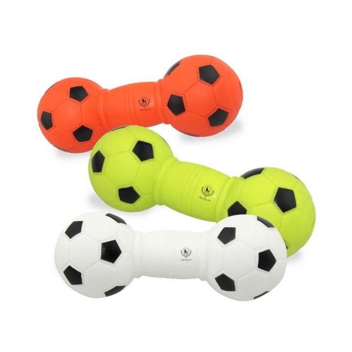 Dingdong Pet Fußballknochen-Latexspielzeug, 14 cm, 3-teiliges Set, gemischte Farben, 1 Set